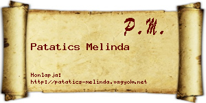 Patatics Melinda névjegykártya